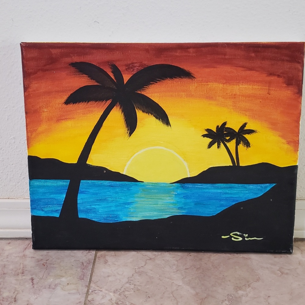 Acrylic canvas painting